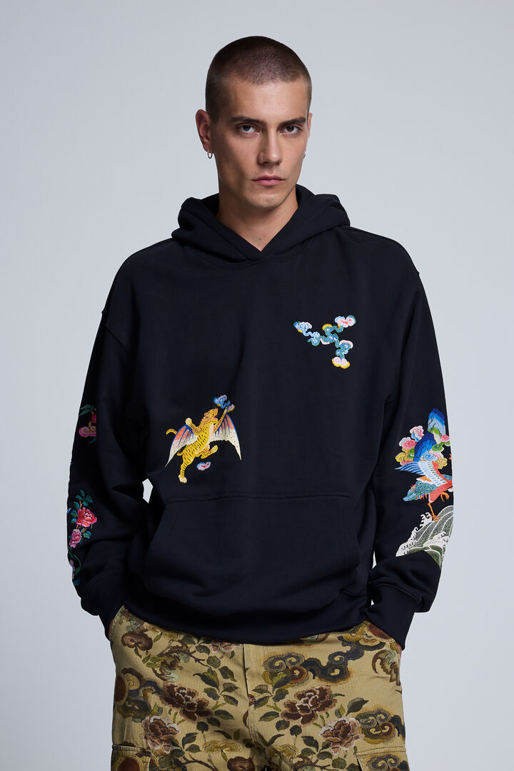 Sweat &agrave; capuche brod&eacute;