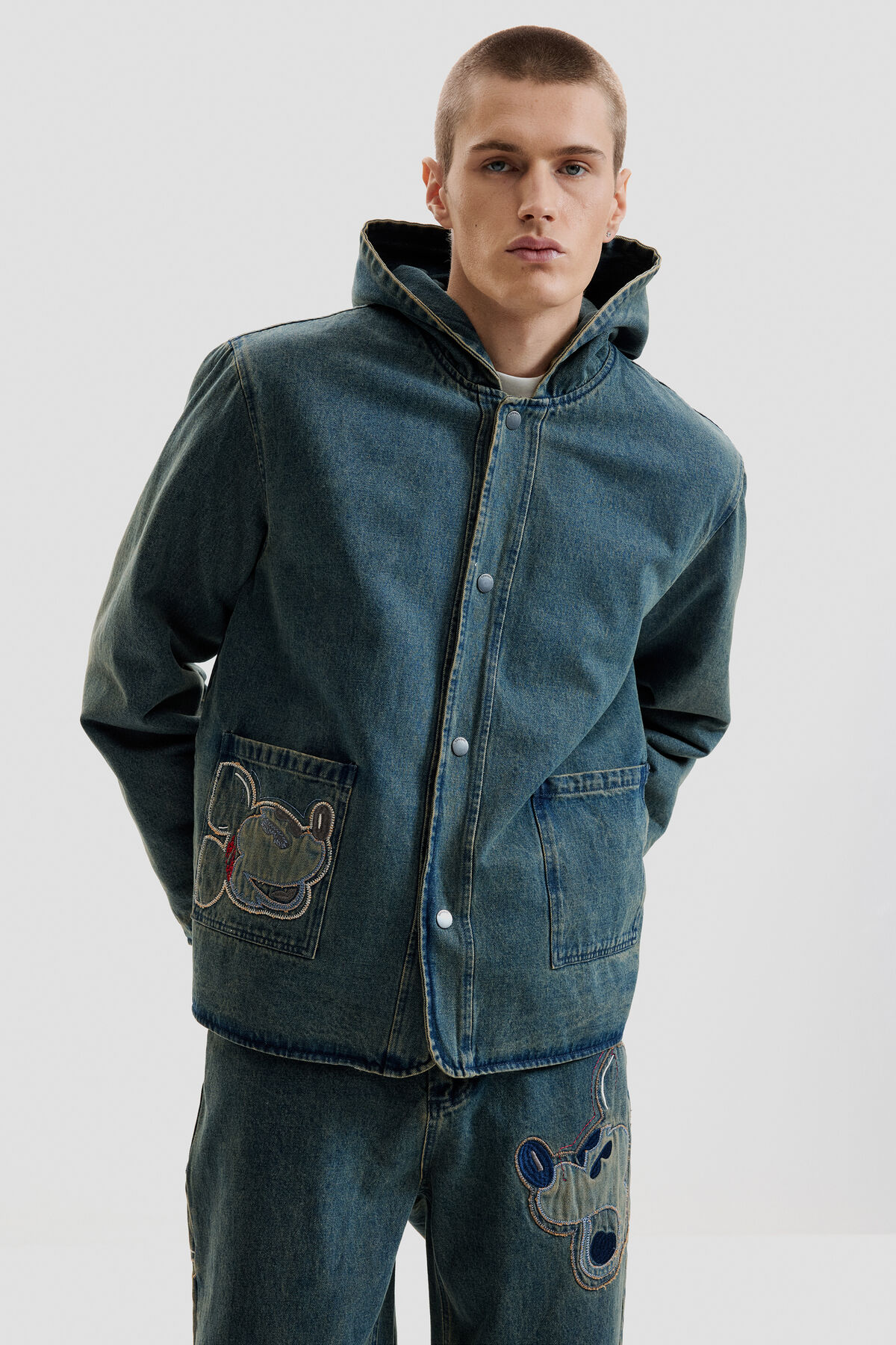 TENDERLOIN REVERSIBLE HOODED JKT DENIM テンダーロイン REVERSIBLE 