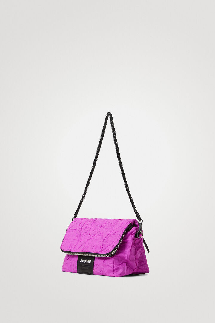 Wrinkled paper effect shoulder bag | Desigual