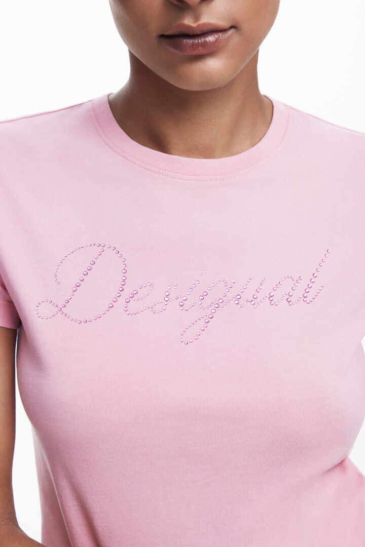 Slim rhinestone T-shirt | Desigual