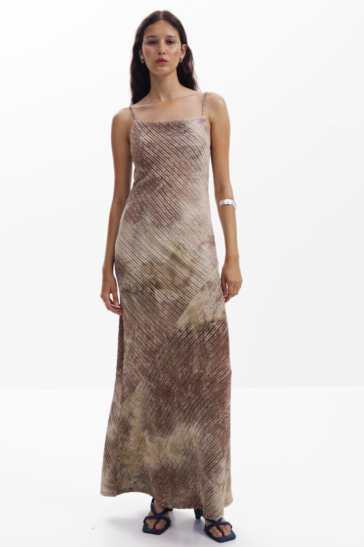 Langes Trägerkleid mit Farbverlauf | Desigual