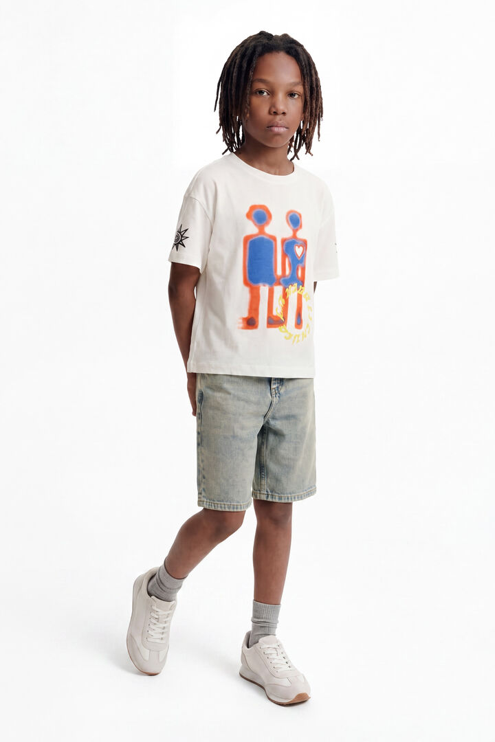 Printed T-shirt with robots