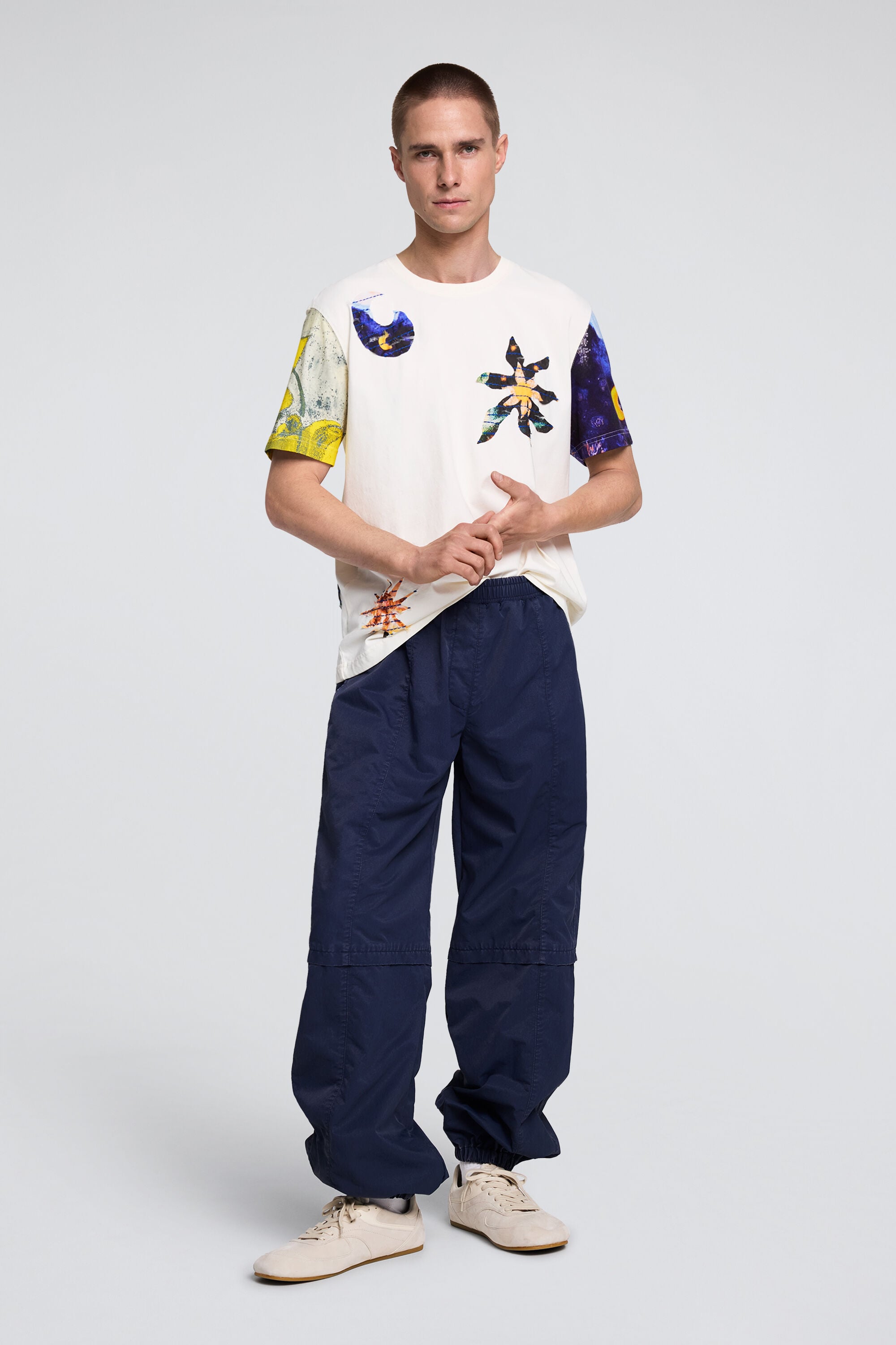 Camiseta estampada cosmos, Hombre, Algodon, Blanco, S