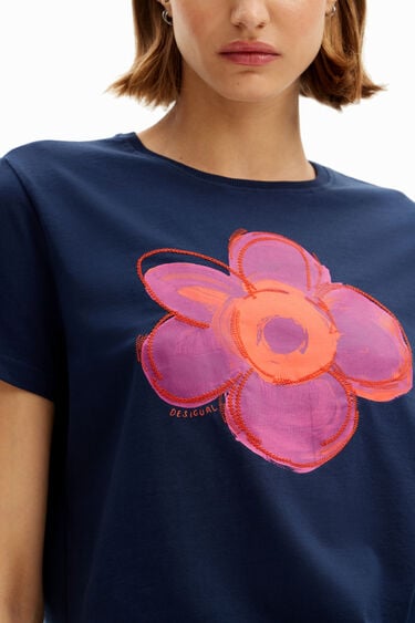 Flower illustration T-shirt | Desigual