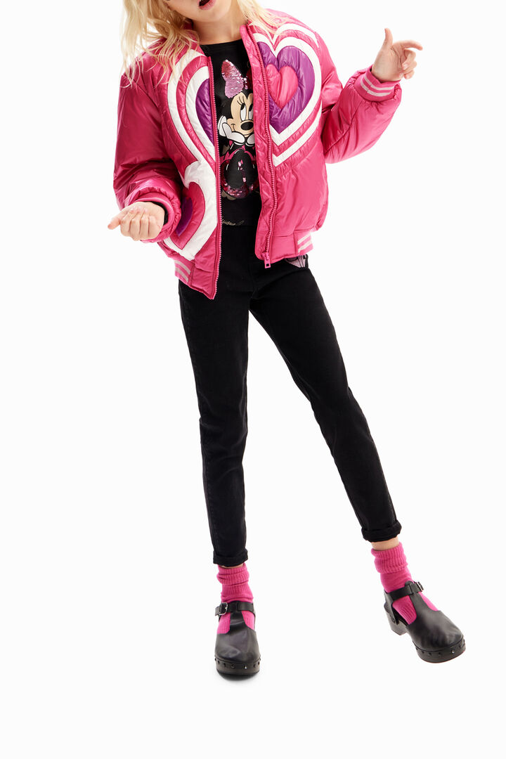 Quilted heart bomber jacket | Desigual