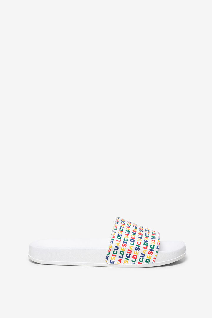White flip-flops Logomania | Desigual
