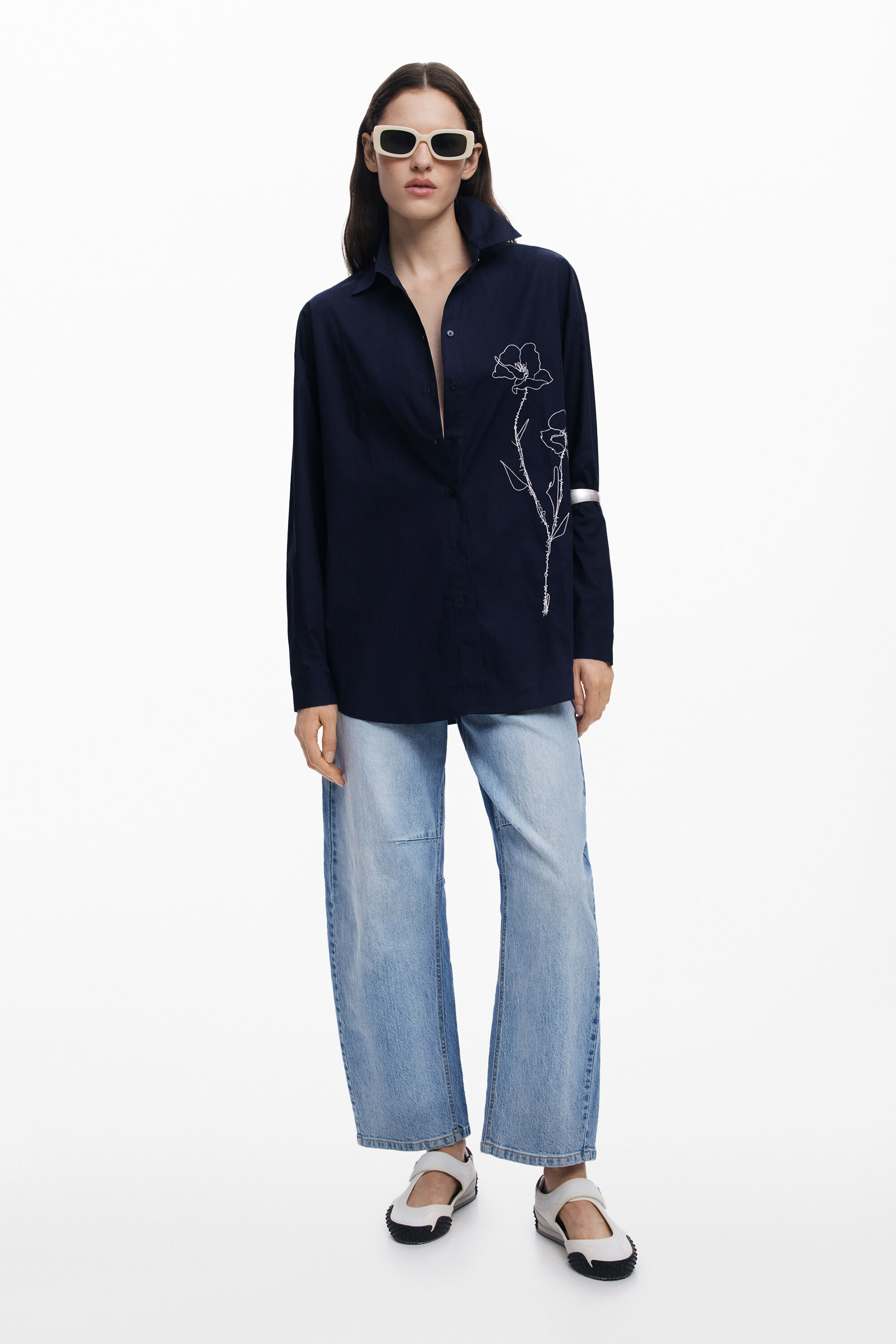 Desigual 花柄のシャツ In Blue
