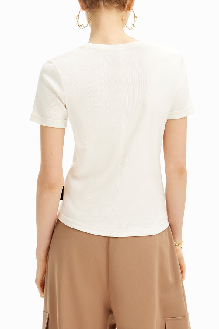 Camiseta patch canalé | Desigual