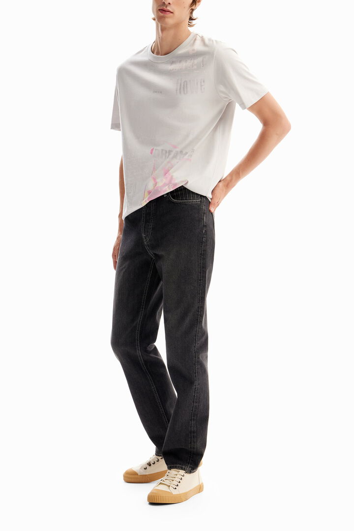 Cotton newspaper T-shirt | Desigual