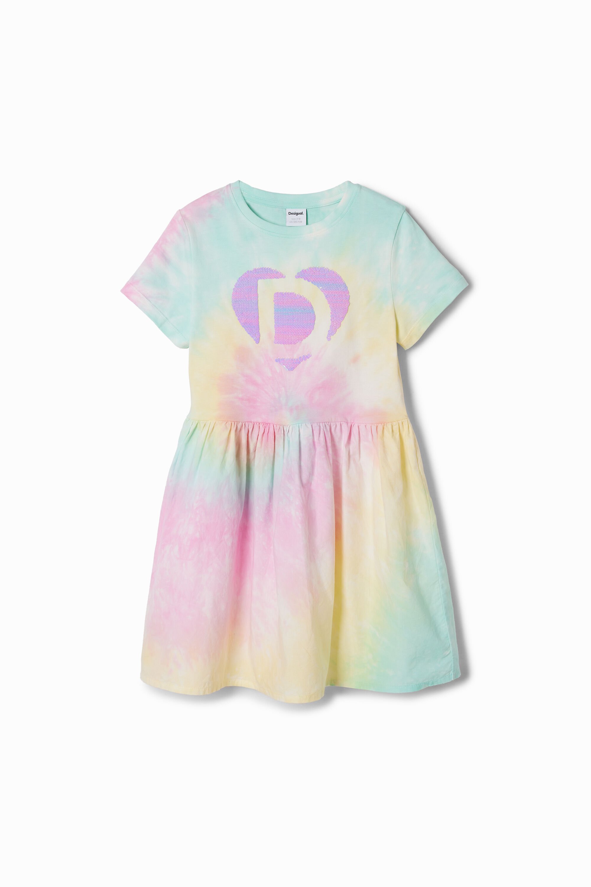 Gecombineerde jurk tie dye