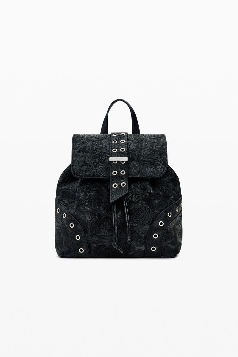black suede backpack mini CAMP | Grained calfskin and suede backpack in black Gucci Suede Bamboo Backpack Black