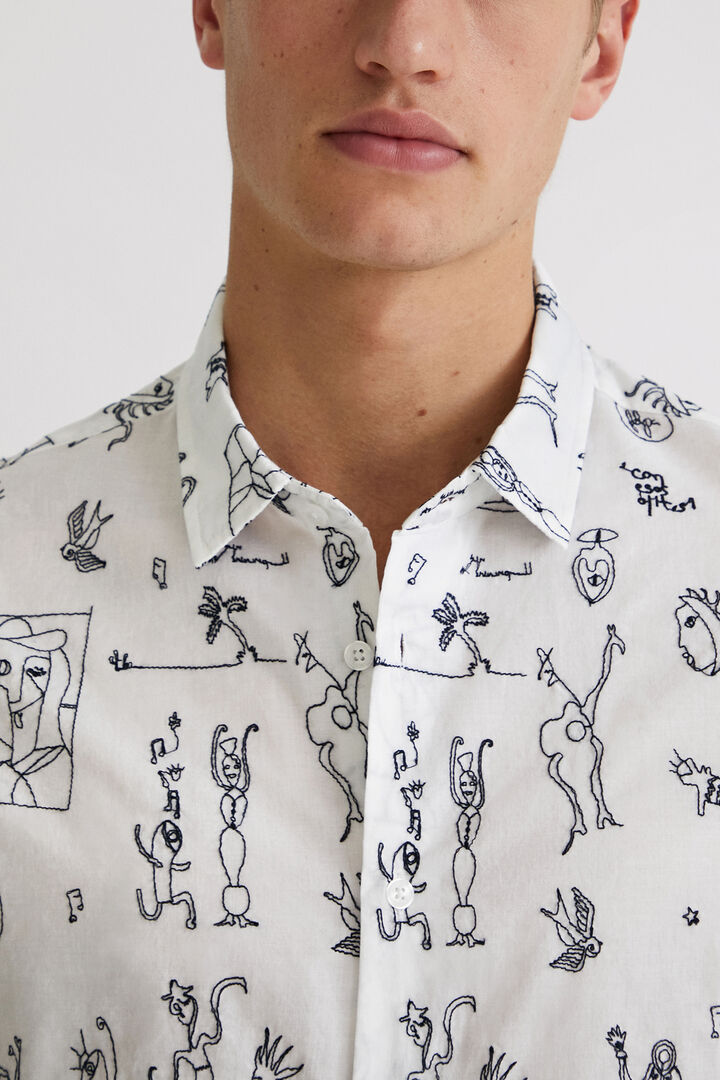 Long-sleeve embroidered shirt | Desigual