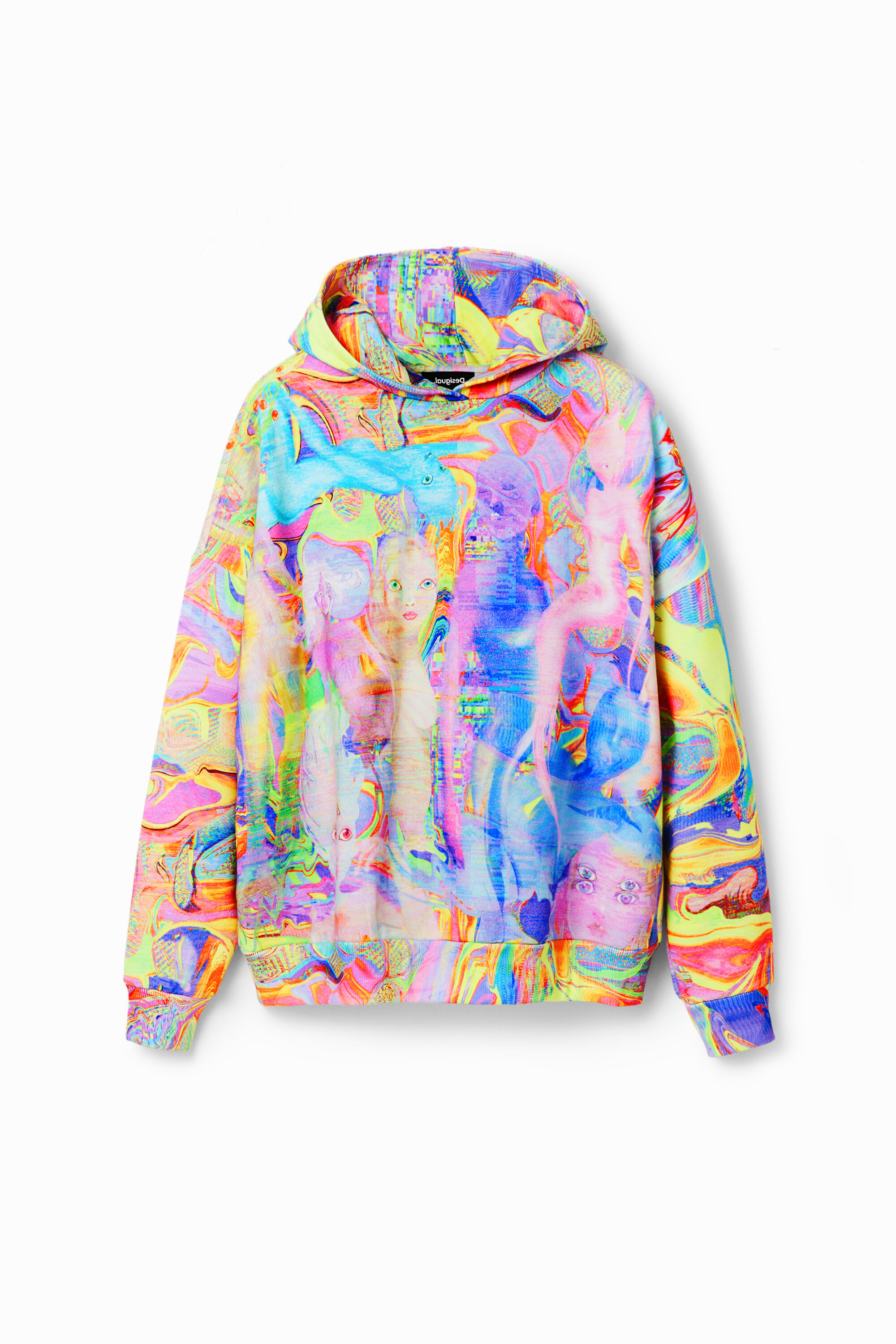 Shop Desigual María Escoté Oversize Spirits Hoodie In Material Finishes