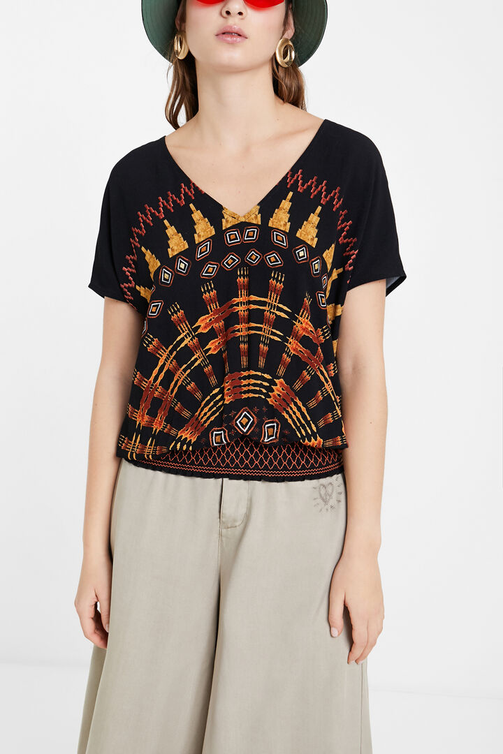 Blusa étnica manga murciélago | Desigual