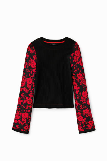 Camiseta jacquard flores | Desigual