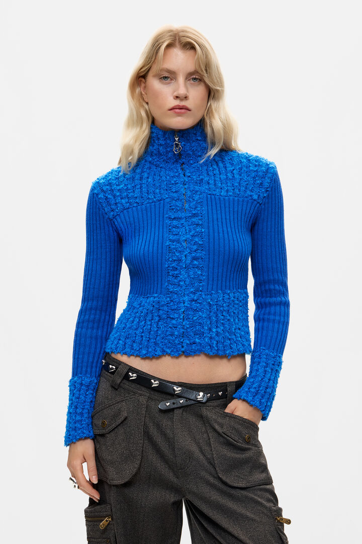 openwork knit jacket