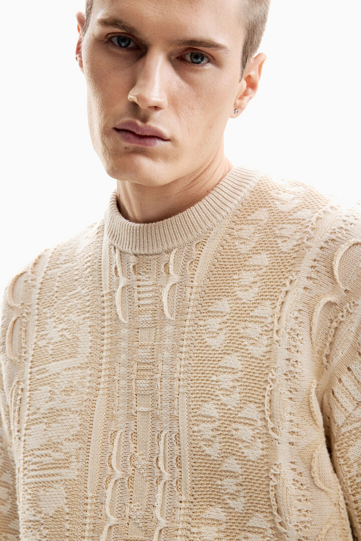 ROUND NECK KNIT SWEATER | Desigual
