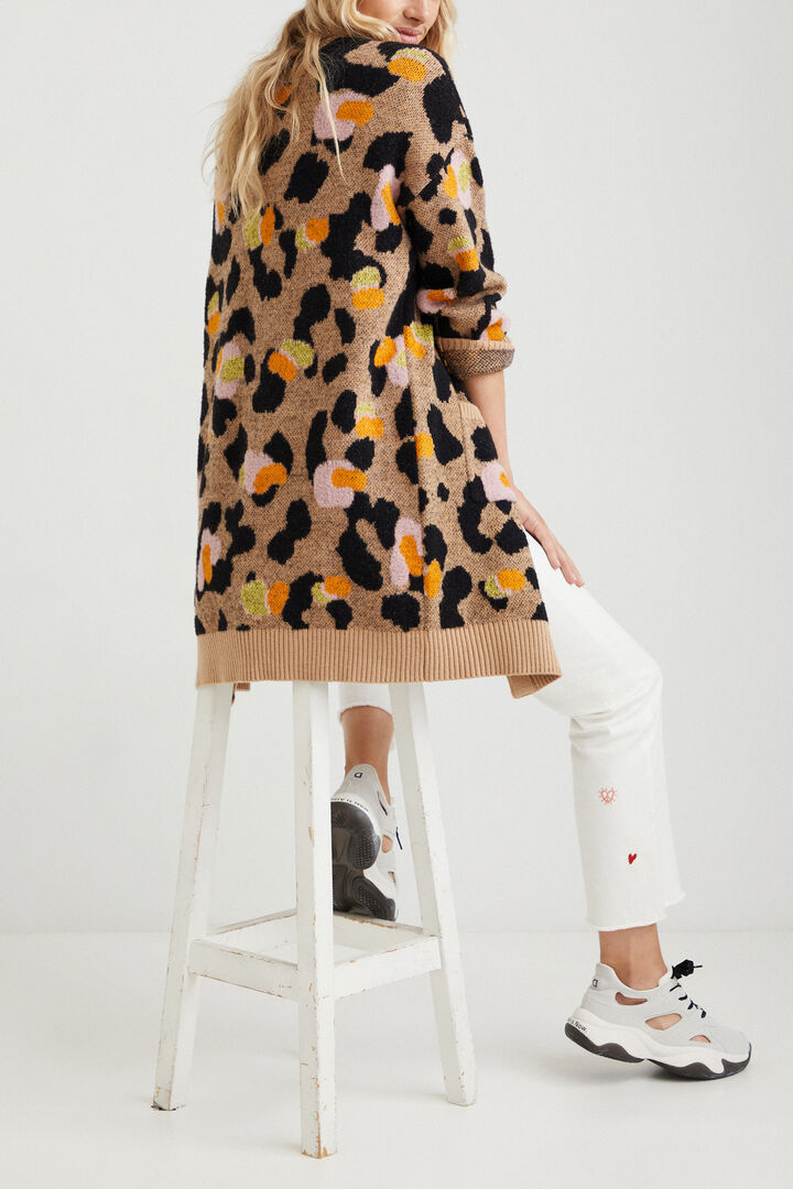 Chaqueta larga animal print | Desigual