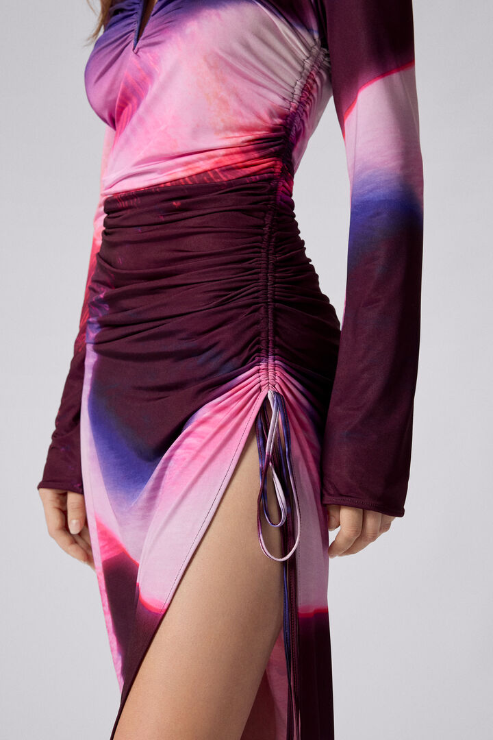 Vestido midi abertura | Desigual