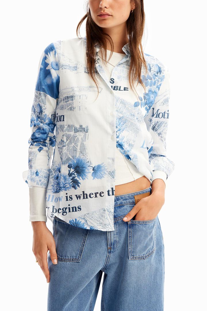 Lightweight map shirt | Desigual