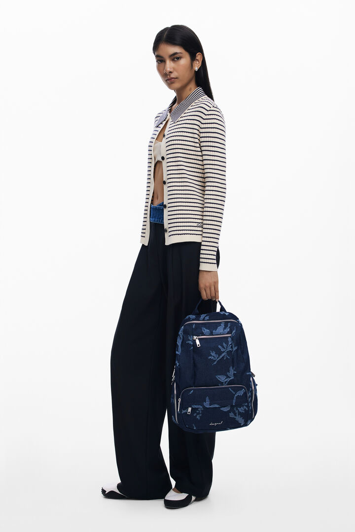 Motxilla denim devoré petita | Desigual
