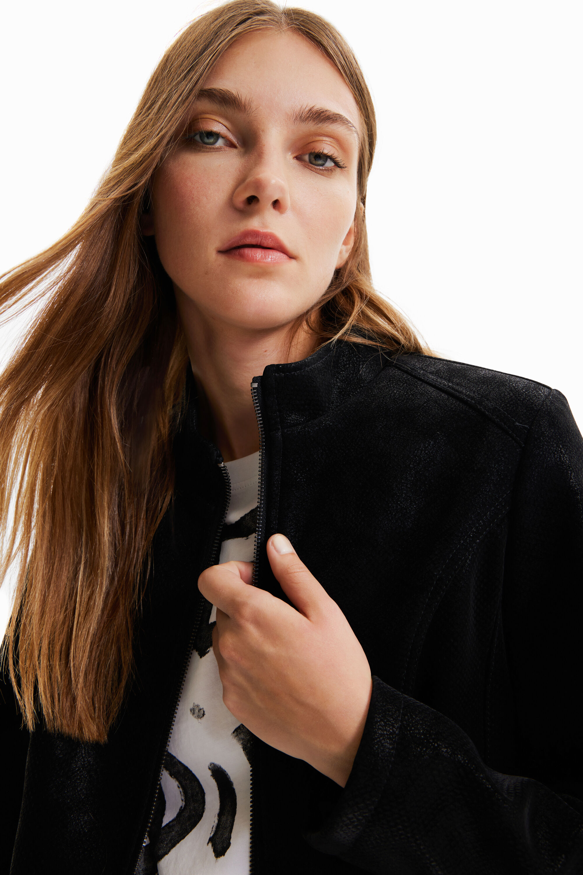 Suede effect jacket best sale