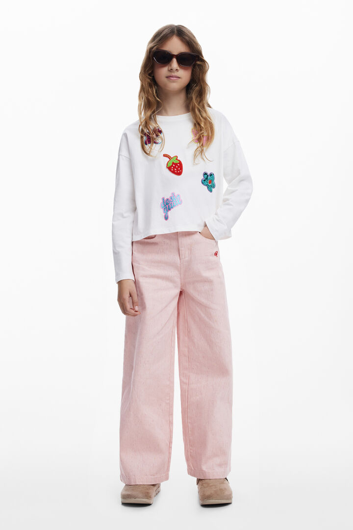 Camiseta apliques formas | Desigual