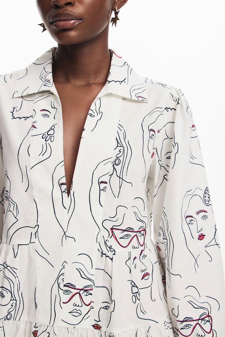 Mini dress with faces | Desigual