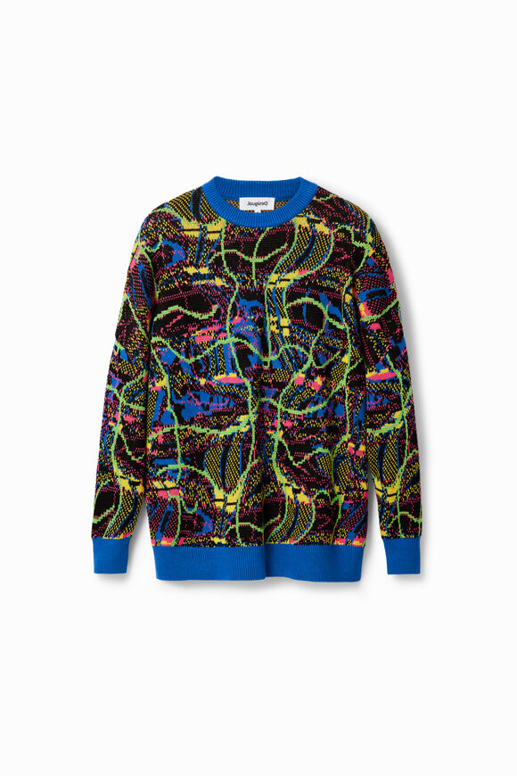 Jersey oversize jacquard María Escoté