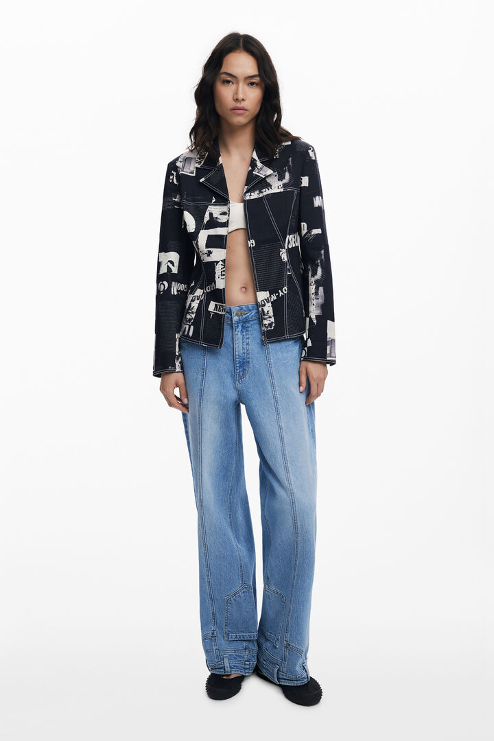 Zeitungsblazer mit Reißverschluss | Desigual
