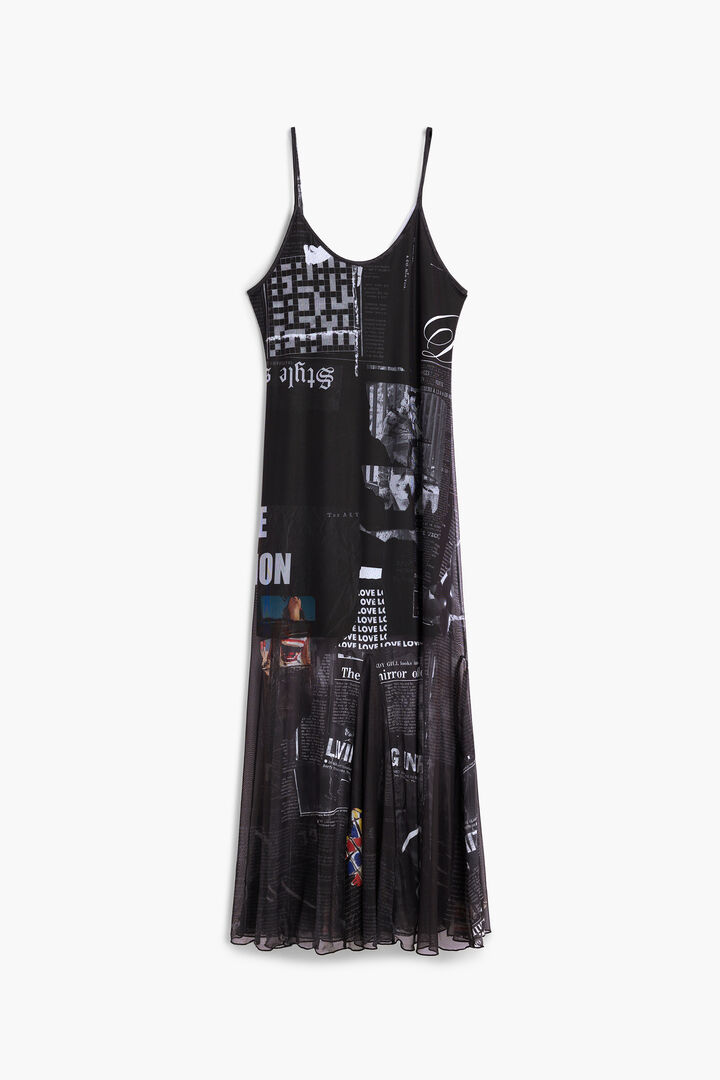 Robe &agrave; bretelles imprim&eacute;e