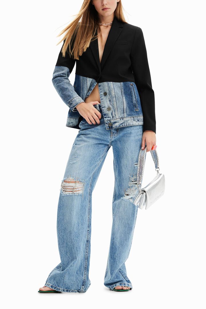 Chaqueta híbrida blazer y denim | Desigual