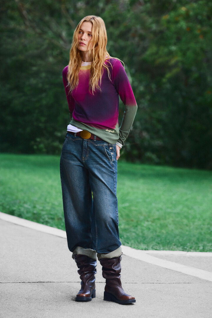 Fine knit sweater Gradient Effect
