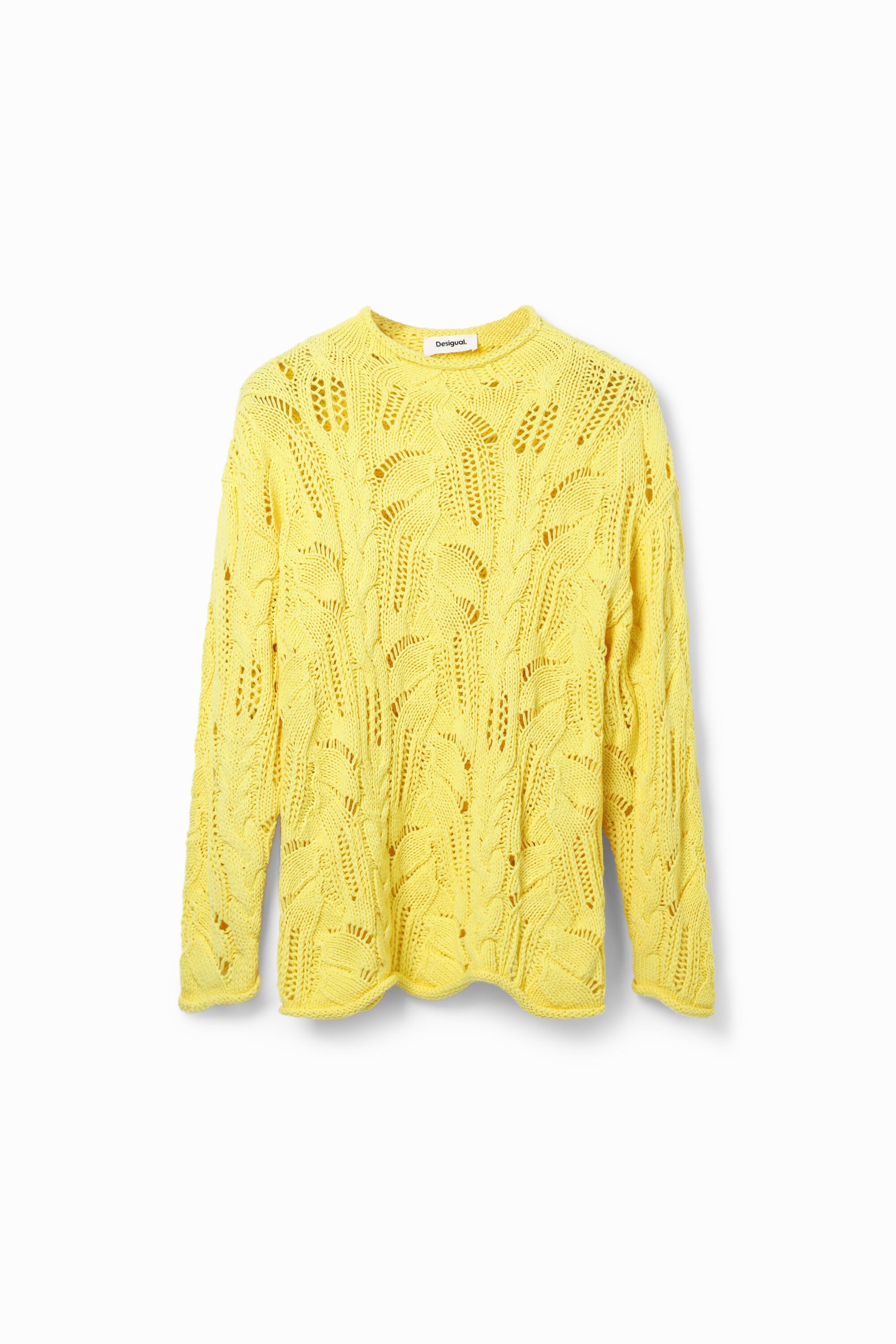 Desigual Oversize openwork pullover