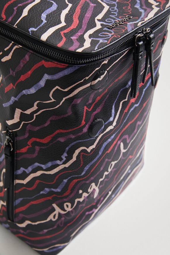 Leather effect painted backpack | Desigual