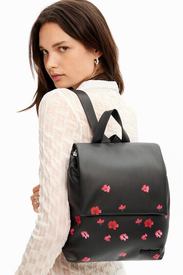 S padded floral backpack | Desigual