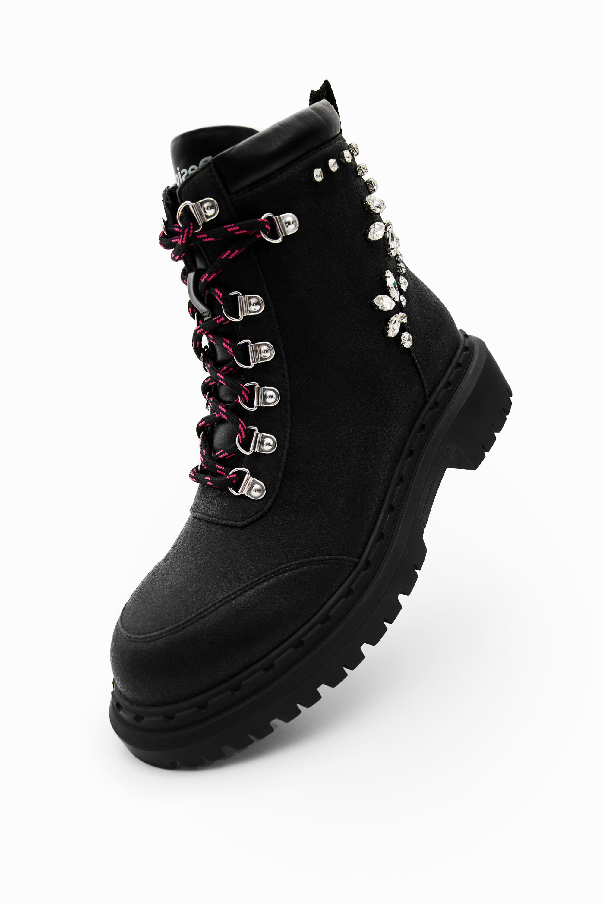 Botas cordones cristales Desigual