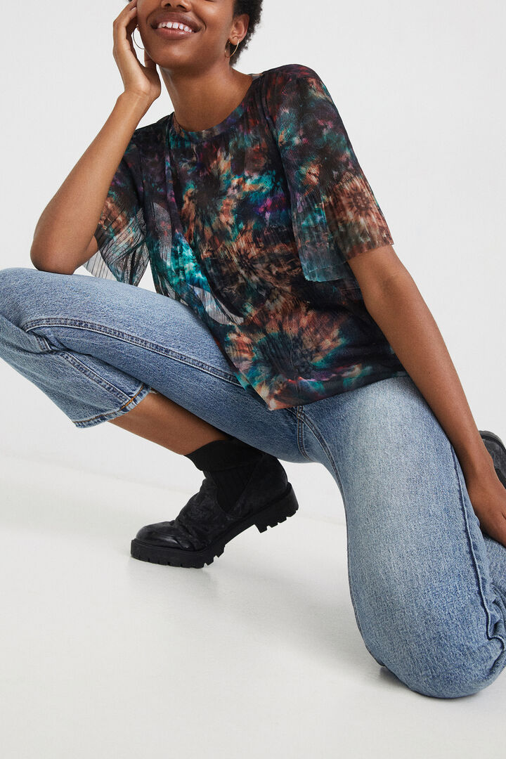 Tie-dye mesh T-shirt | Desigual