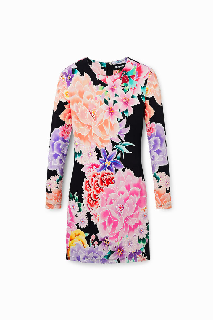 Floral slim short dress | Desigual