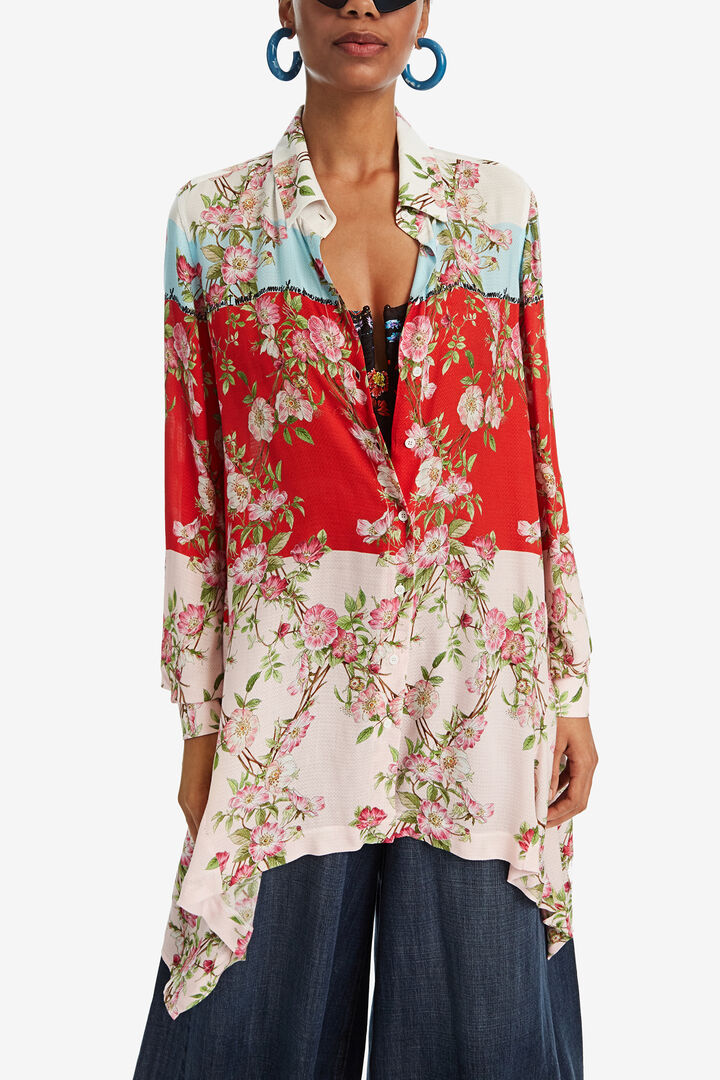 Chemise longue asymétrique | Desigual