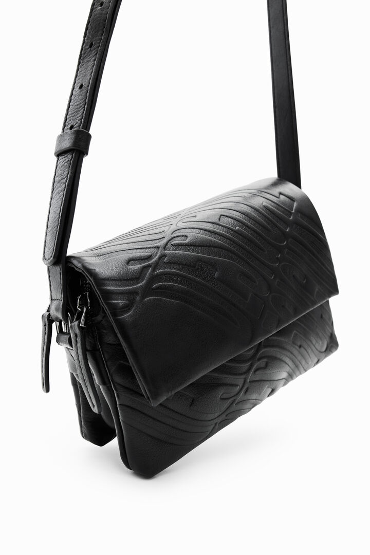 Small leather logo crossbody bag | Desigual