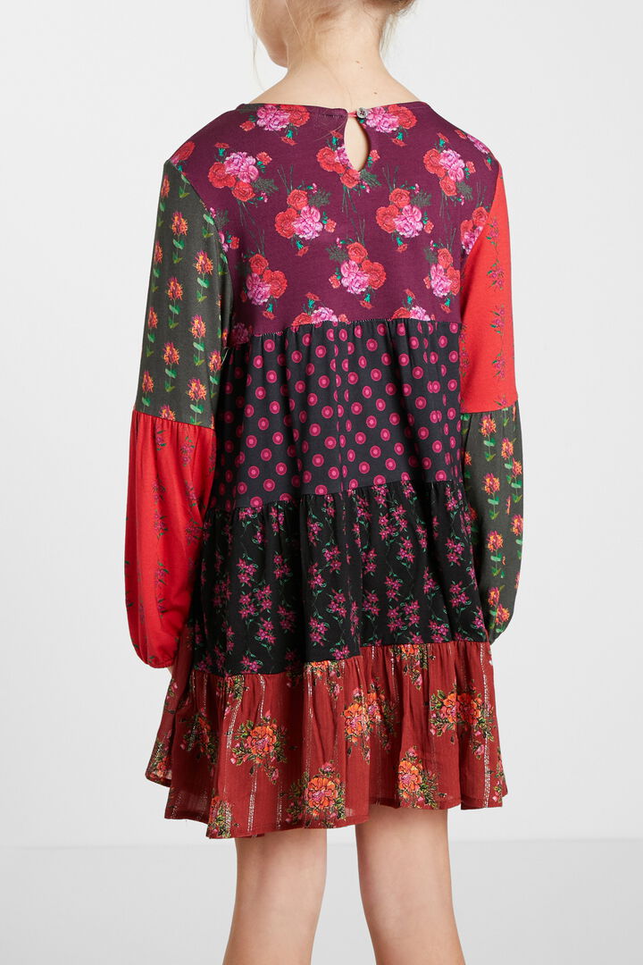 Trapeze dress patch flowers | Desigual