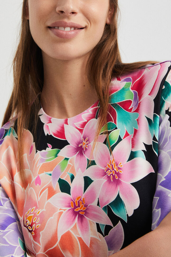 Floral slim short dress | Desigual