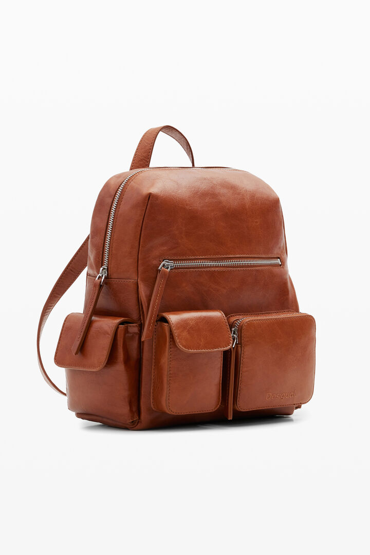 Mochila piel multibolsillo | Desigual