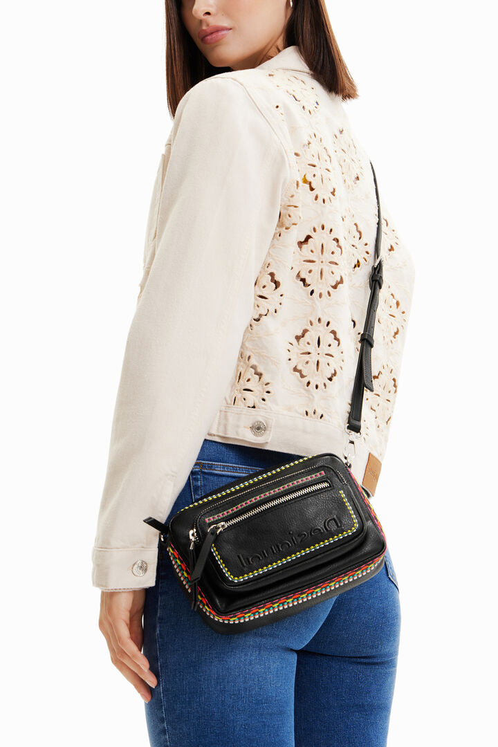 Small embroidered crossbody bag | Desigual