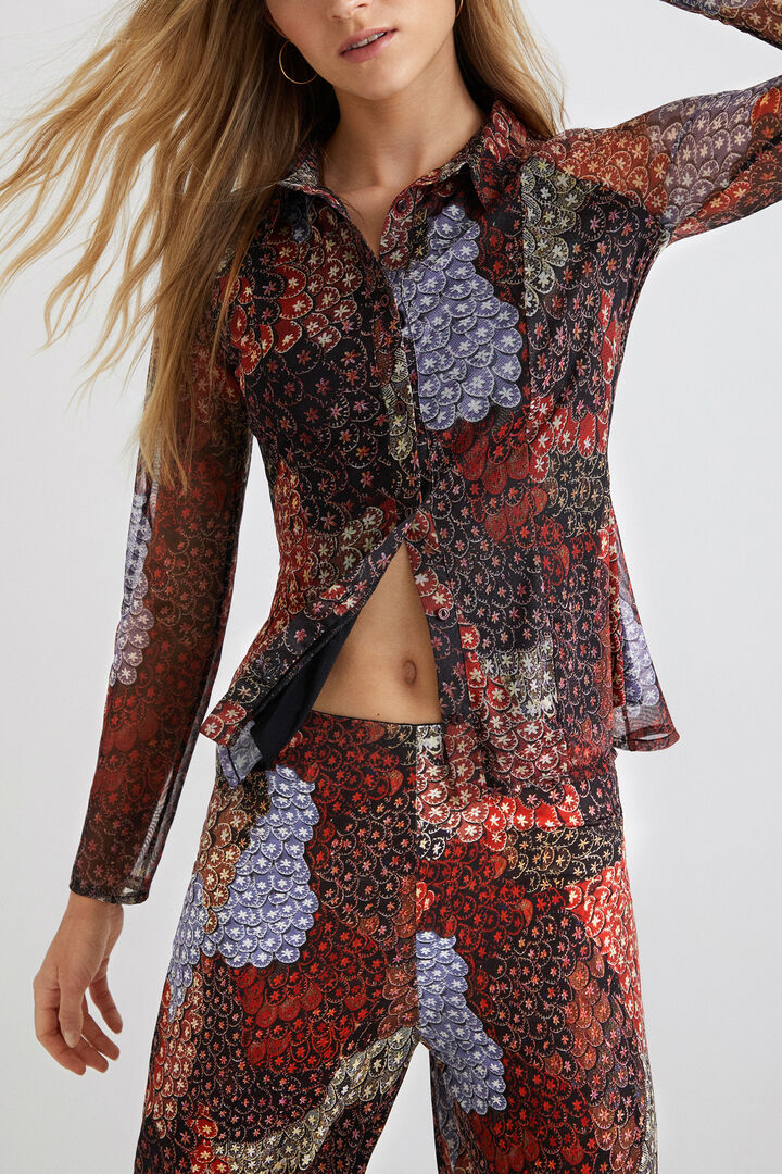 Elastyczna koszula w ornamentalne wzory | Desigual