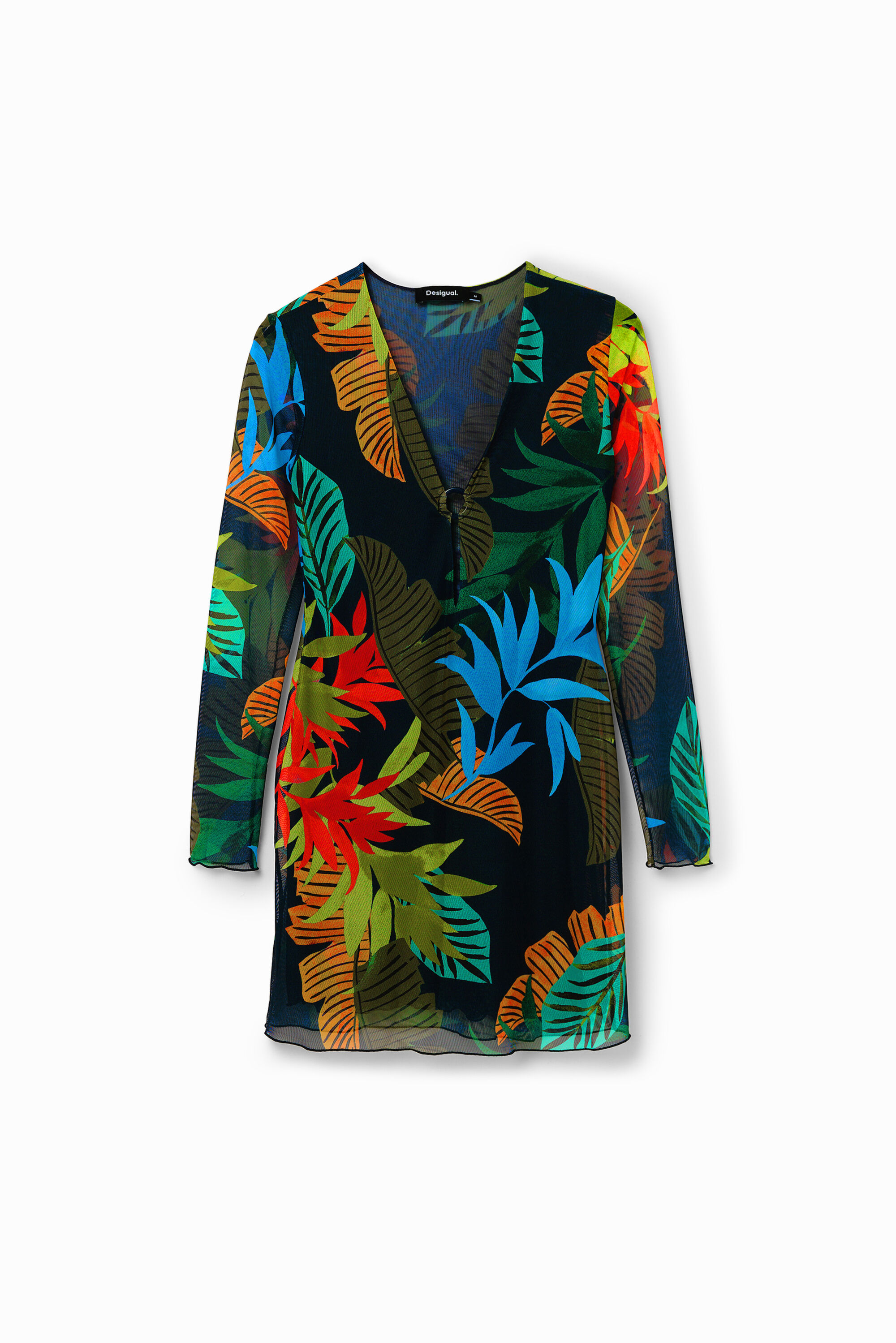 Robe-pull Desigual Fille – Tunique Multicolore, 100% Coton, Taille 11-12 Ans