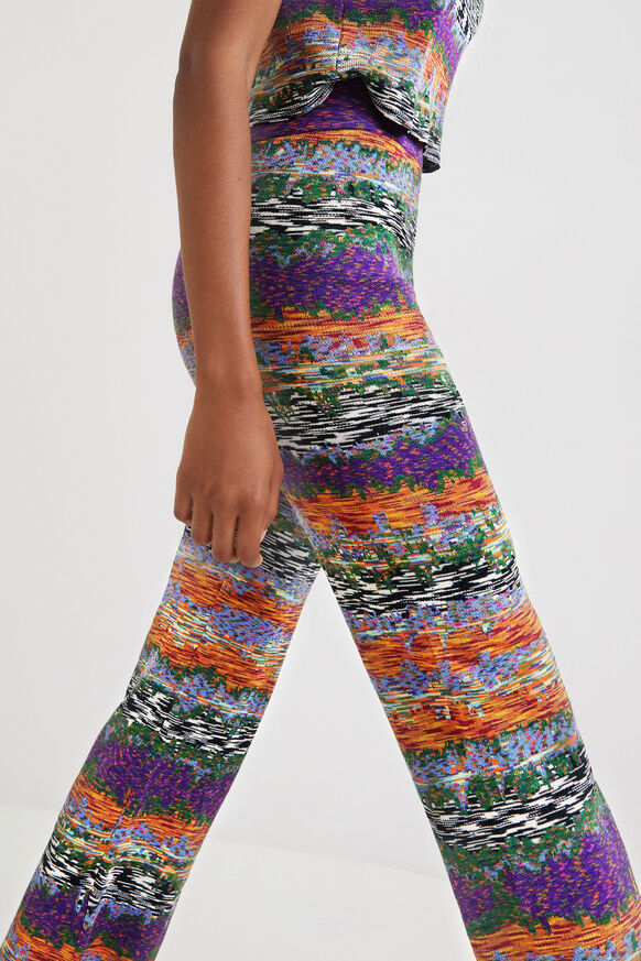 Flared space dye trousers | Desigual