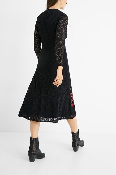 Floral lace dress | Desigual.com