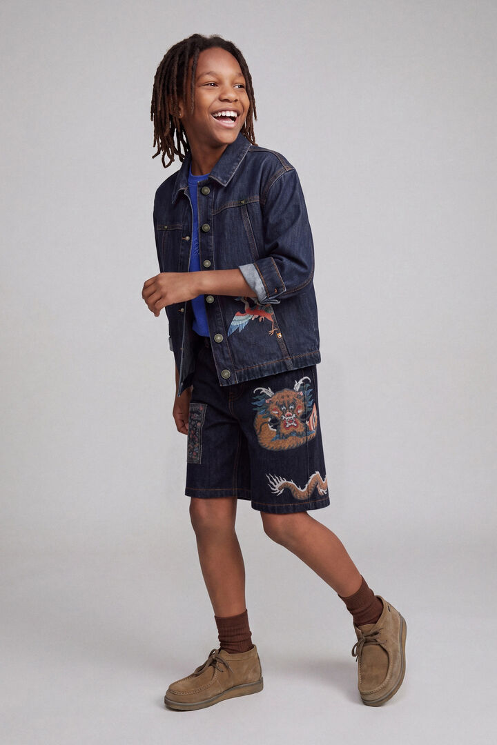 Denim Bermuda patches
